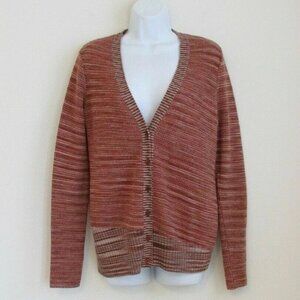 NWT MISSONI Multi Color Wool V Neck Long Sleeve Cardigan Sweater 40/6